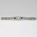 Intricate Art Deco Old European Cut Diamond, Lab Sapphire & Filigree White Gold Bracelet 14k