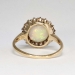 Pristine 1890's 1.88ctw Opal & Old European Cut Diamond Halo Ring 14k