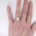 Pristine 1890's 1.88ctw Opal & Old European Cut Diamond Halo Ring 14k