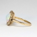 Pristine 1890's 1.88ctw Opal & Old European Cut Diamond Halo Ring 14k