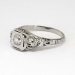 Fantastic Art Deco .22ctw Filigree Old European Cut Diamond Engagement Ring 18k