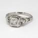 Fantastic Art Deco .22ctw Filigree Old European Cut Diamond Engagement Ring 18k