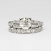 Art Deco 2.01ct t.w. Old European Cut, Baguette & French Cut Diamond Engagement Ring Set Platinum