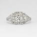 Striking 1.03ct t.w. 1930's Art Deco Old European Cut Diamond Engagement Ring Platinum