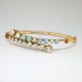 Antique 5.31ct t.w. Opal & Old European Cut Diamond Bypass Bracelet 14k Gold
