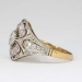 Art Nouveau 1900's Russian 1.41ct t.w. Lacey Old European Cut Diamond Ring 18k Sterling Silver