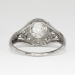 Art Deco Vintage 1930's 2.14ct t.w. Bezel Set Old European Cut Diamond Engagement Anniversary Wedding Ring Platinum