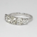 Glittering 3.49ct t.w. 1920's Anniversary Five Stone Old Cut Diamond Band Ring Platinum