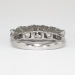 Glittering 3.49ct t.w. 1920's Anniversary Five Stone Old Cut Diamond Band Ring Platinum