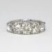 Glittering 3.49ct t.w. 1920's Anniversary Five Stone Old Cut Diamond Band Ring Platinum