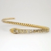 Antique Bracelet Victorian 1860's Table Old Mine Cushion Cut Diamond Serpent Snake Wrap Cuff Bracelet 18k Yellow Gold