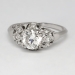 Beautiful 1.12ct t.w. 1930's Old European Cut Diamond Engagement Ring Platinum