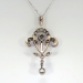 Stunning Victorian English 1.5ctw Old Mine Cut Diamond Pendant 14k/SS