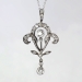Stunning Victorian English 1.5ctw Old Mine Cut Diamond Pendant 14k/SS
