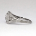 Rare .70ct t.w. Edwardian Diamond Halo Filigree Engagement Ring Platinum