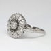 Edwardian 1920's .38ct t.w. Old Diamond Floral Halo Engagement Ring Platinum
