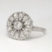 Edwardian 1920's .38ct t.w. Old Diamond Floral Halo Engagement Ring Platinum