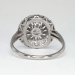 Edwardian 1920's .38ct t.w. Old Diamond Floral Halo Engagement Ring Platinum