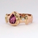 Pretty In Pink Estate 1.24ct t.w. Tourmaline & Diamond Three Stone Ring 14k Rose Gold