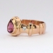 Pretty In Pink Estate 1.24ct t.w. Tourmaline & Diamond Three Stone Ring 14k Rose Gold