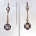 Art Deco 2.94ct t.w. Old Mine Cut Diamond & Natural Sapphire Chandelier Earrings 18k Rose Gold