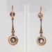 Art Deco 2.94ct t.w. Old Mine Cut Diamond & Natural Sapphire Chandelier Earrings 18k Rose Gold