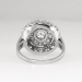 Sparkling Retro Double Halo 1.50ctw Diamond Engagement Ring Platinum