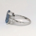 Geometrical Elegance 4.64ct t.w. 1940's Emerald Cut Aquamarine & Diamond Ring Platinum
