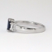 Estate 1.10ct t.w. Emerald Cut Blue Sapphire & Diamond Three Stone Ring 18k