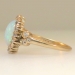 Original Art Nouveau Opal & Old Mine Cut Diamond Ring 14k
