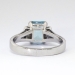 Classic 1940's 3.28ct t.w. Emerald Cut Aquamarine & Diamond Ring 18k/Palladium