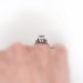 Classic 1940's 3.28ct t.w. Emerald Cut Aquamarine & Diamond Ring 18k/Palladium