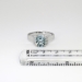 Classic 1940's 3.28ct t.w. Emerald Cut Aquamarine & Diamond Ring 18k/Palladium