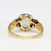Pretty 2.02ct t.w. 1940's Blue Topaz & Old Mine Cut Floral Diamond Ring 14k