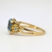 Pretty 2.02ct t.w. 1940's Blue Topaz & Old Mine Cut Floral Diamond Ring 14k