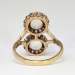 Mystical Art Nouveau 2.50ct t.w. Double Moonstone & Old Mine Cut Diamond Ring 10k