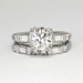 Outstanding 1.70ct t.w. 1930's Old European Cut Diamond Engagement Ring Wedding Band Set Platinum