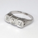 Vintage Art Deco 1930's .68ct t.w. Three Stone Old Diamond Engagement Anniversary Ring 18k