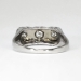 Vintage Art Deco 1930's .68ct t.w. Three Stone Old Diamond Engagement Anniversary Ring 18k