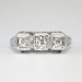 Vintage Art Deco 1930's .68ct t.w. Three Stone Old Diamond Engagement Anniversary Ring 18k