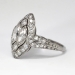 Art Deco 1930's 1.28ct t.w. Marquise & Round Diamond Engagement Anniversary Ring Platinum