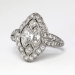 Art Deco 1930's 1.28ct t.w. Marquise & Round Diamond Engagement Anniversary Ring Platinum