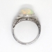 Gorgeous 3ct t.w. 1930's Opal & Diamond Filigree Platinum Ring