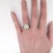 Perfect 1890's 2.25ctw Opal & Old European Cut Diamond Halo Ring 14k