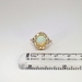 Perfect 1890's 2.25ctw Opal & Old European Cut Diamond Halo Ring 14k