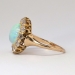 Perfect 1890's 2.25ctw Opal & Old European Cut Diamond Halo Ring 14k