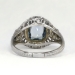 Pretty Art Deco 1.91ct t.w. Blue Spinel & Old Diamond Filigree Ring 14k