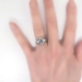 Pretty Art Deco 1.91ct t.w. Blue Spinel & Old Diamond Filigree Ring 14k