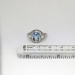 Pretty Art Deco 1.91ct t.w. Blue Spinel & Old Diamond Filigree Ring 14k