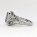Pretty Art Deco 1.91ct t.w. Blue Spinel & Old Diamond Filigree Ring 14k